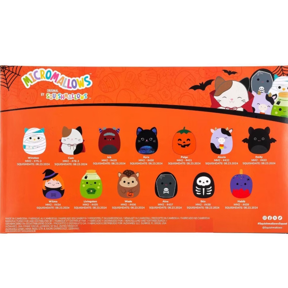 Squishmallows Halloween Surprise Set - Black, Red, White - Picture 2 of 6